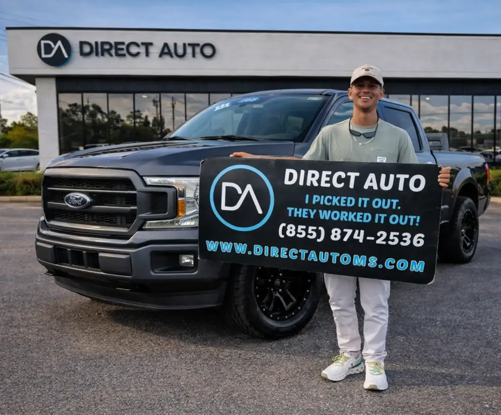 Direct Auto customer with a Ford F-150